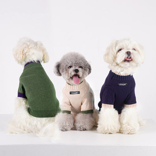 Contrast Color Two Legs Fall Winter Fashion Pet Sweater - Sir Barkington’s Pet Supplies