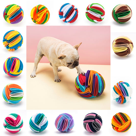 Foldable Dog Snuffle Ball – Interactive Nosework & IQ Training Toy - Sir Barkington’s Pet Supplies