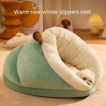 Pet Bed Winter Cat Dog Slippers Small Nest - Sir Barkington’s Pet Supplies