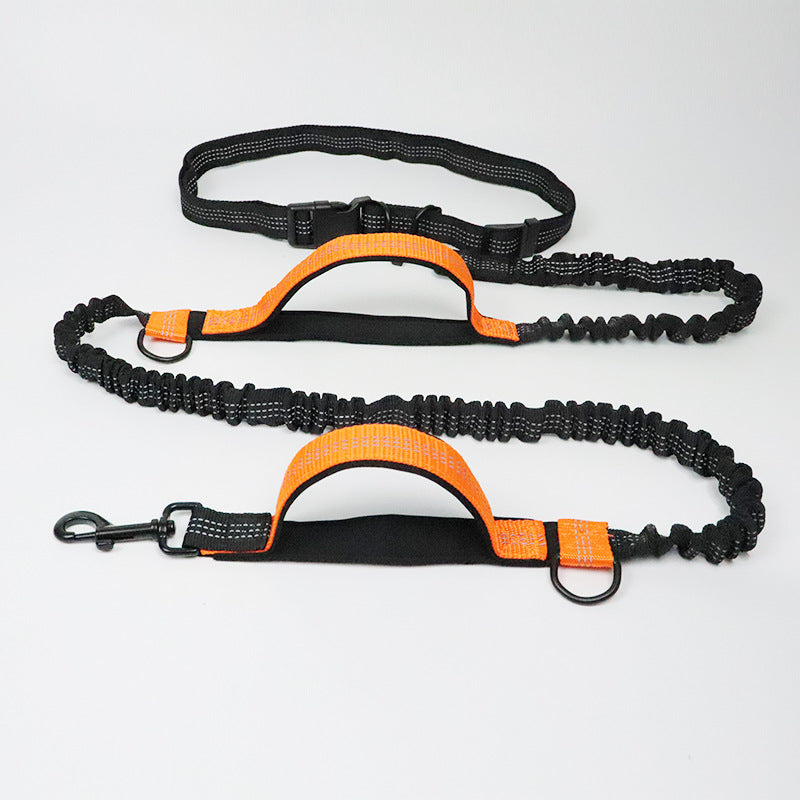 Sir Barkington’s DuoStride™ Reflective Elastic Leash - Sir Barkington’s Pet Supplies