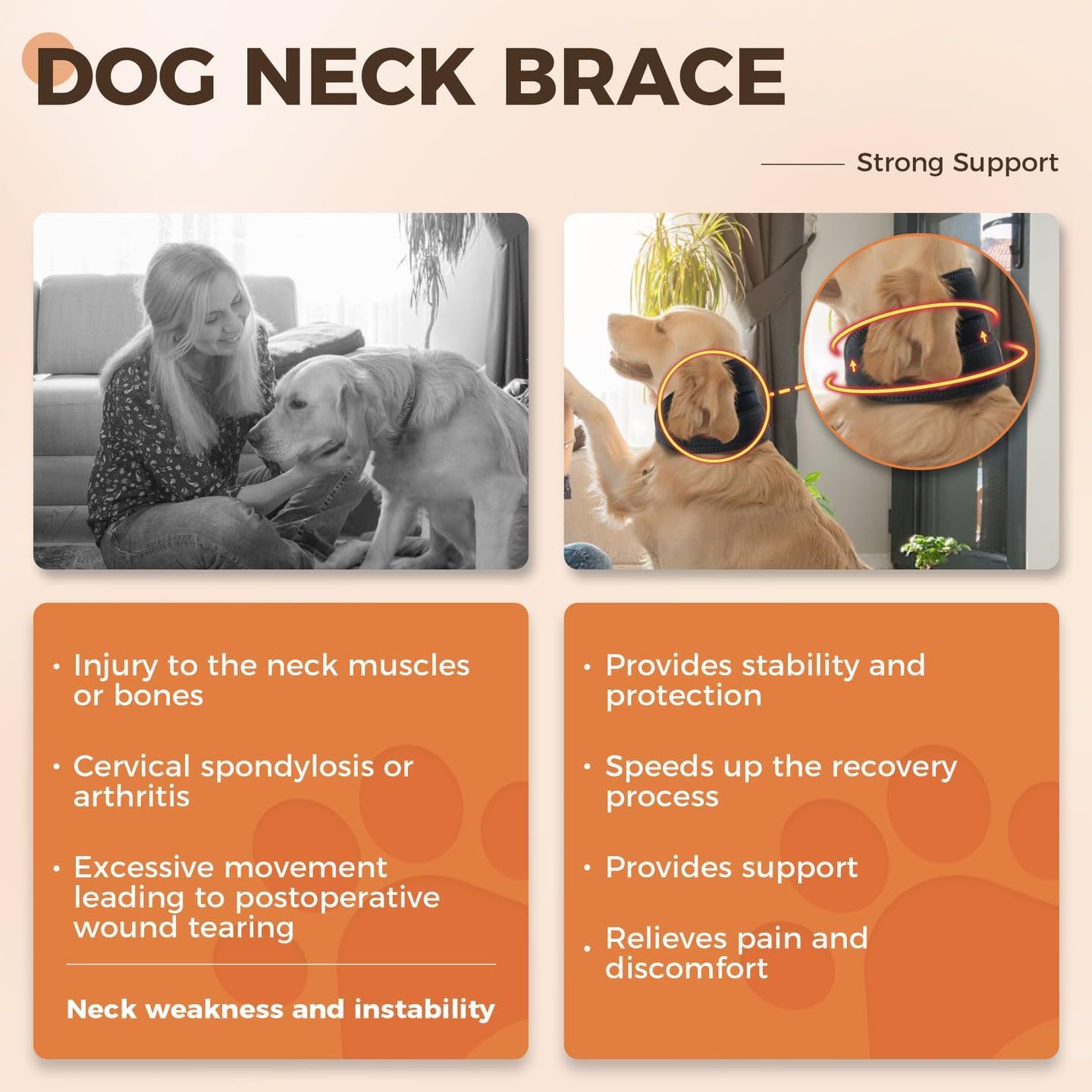 Sir Barkington’s Restorative Cervical Brace™
Neck Stabilization for Sprains, Instability, and Post‑Injury Recovery - Sir Barkington’s Pet Supplies