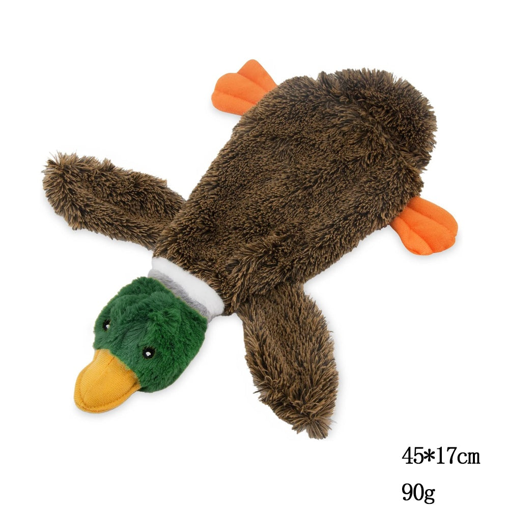 Wild Duck 2-in-1 Stuffless Squeaky Dog Toy - Sir Barkington’s Pet Supplies