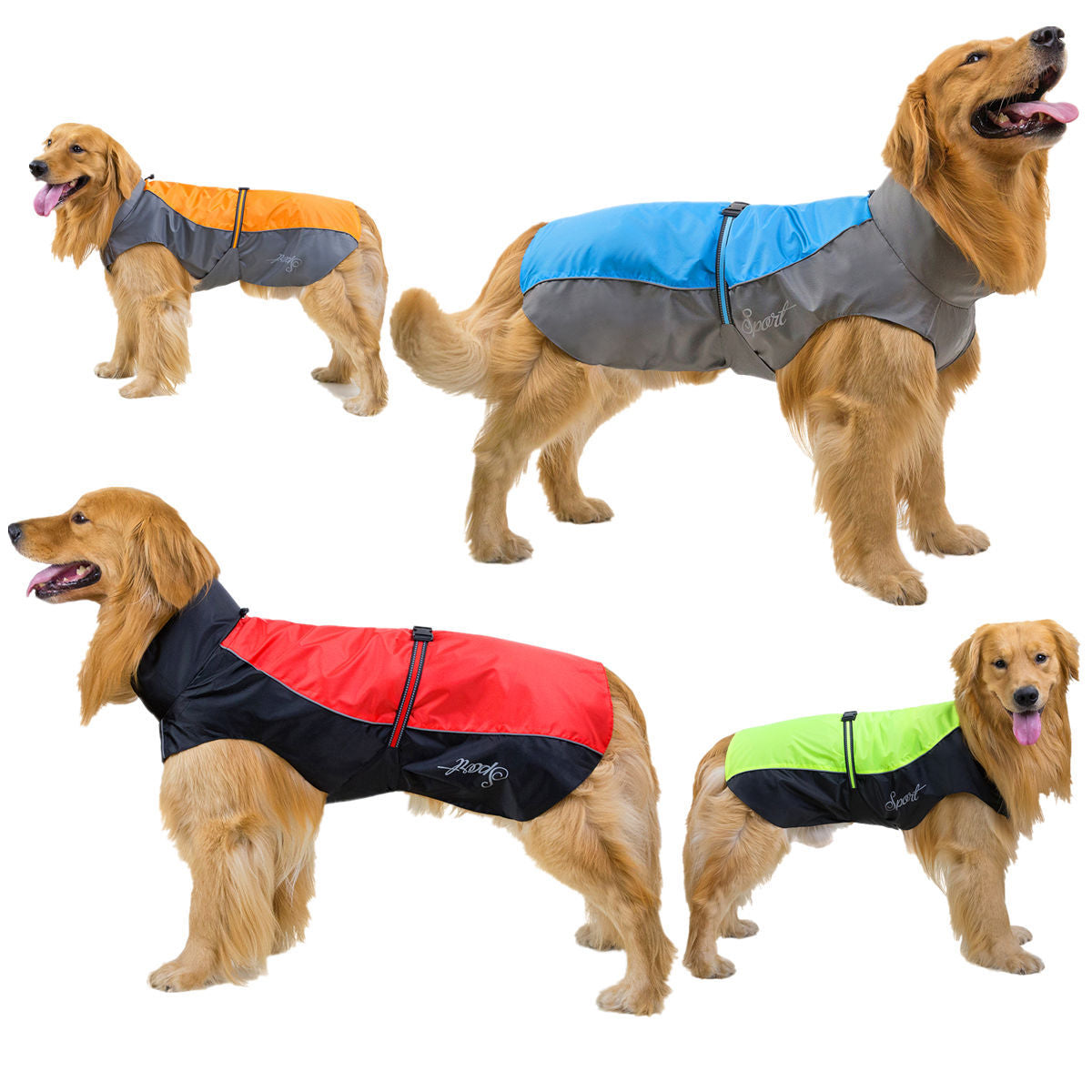 Pet Big Dog Clothes Raincoat Golden Retriever Husky - Sir Barkington’s Pet Supplies
