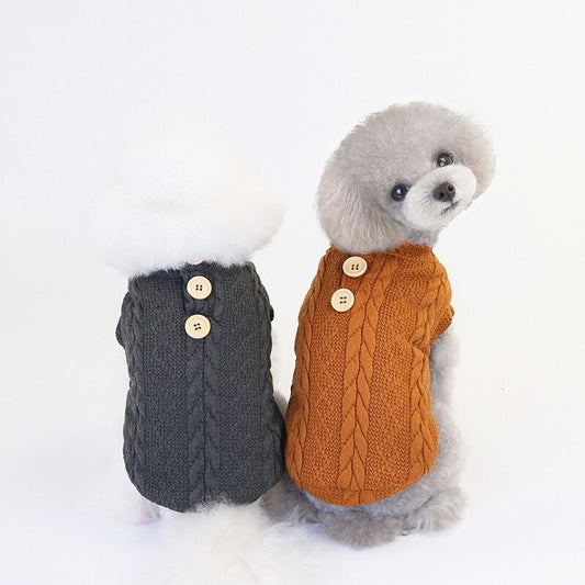 The Aristopup Woolen Cotton Vest - Sir Barkington’s Pet Supplies