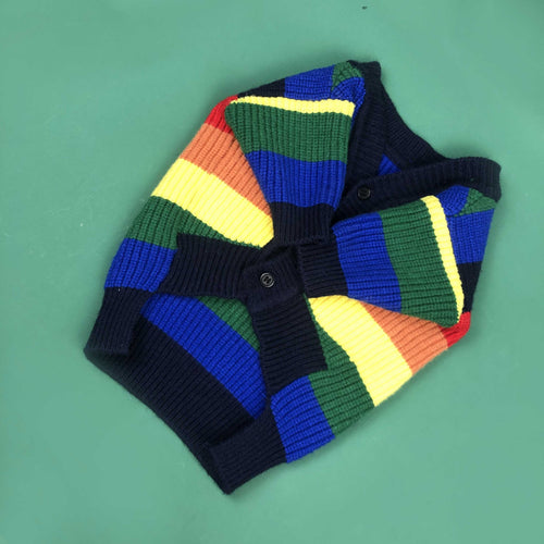 Dog Rainbow Striped Cardigan - Sir Barkington’s Pet Supplies