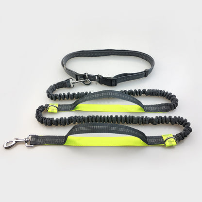 Sir Barkington’s DuoStride™ Reflective Elastic Leash - Sir Barkington’s Pet Supplies